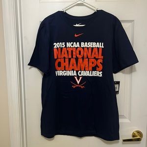 NWT UVA Baseball Champions t shirt by Nike in size L